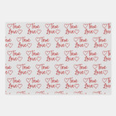 Echte Liefde Rode Glitter Valentijns Wrap Papier Inpakpapier Vel (Voorkant 3)