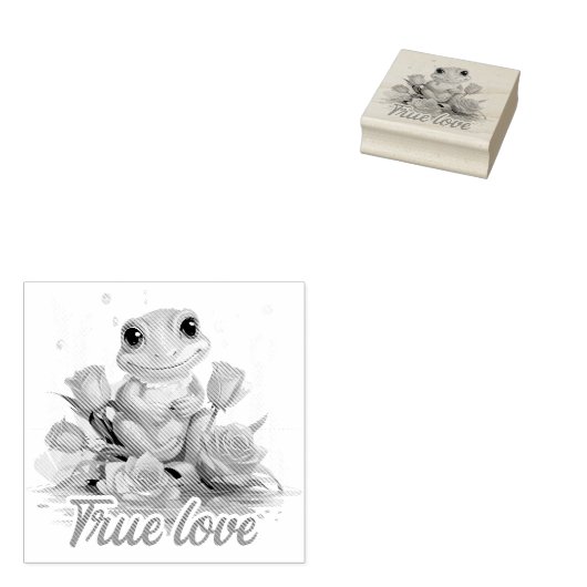 Echte liefde rubberstempel (Gestempeld)