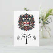 Echte Liefde Skelet Hart Tattoo Tafelnummer (Staand voorkant)