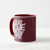 Echte Liefde Sterft Nooit Romantische Typografie Mok (Voorkant links)