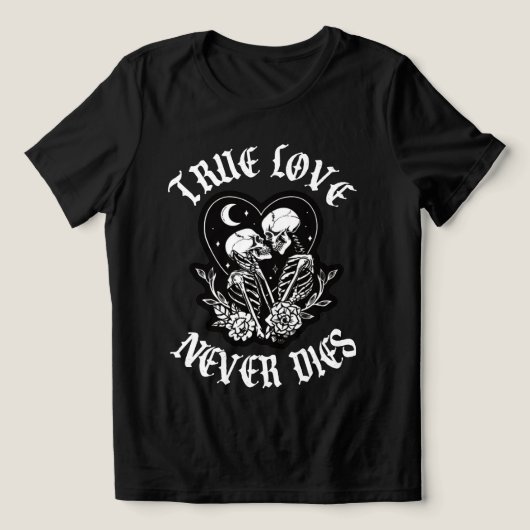 Echte Liefde Sterft Nooit Tri-Blend Shirt (Design voorkant)
