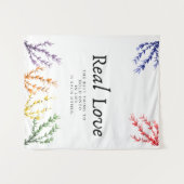 echte liefde tekst en beroemde spreuk wanddecorati wandkleed (Voorkant (horizontaal))