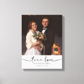 Echte Liefde Trouwfoto Canvas Afdruk (Voorkant)