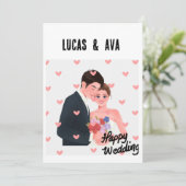 "Echte liefde uitnodigingen" Kaart (Staand voorkant)