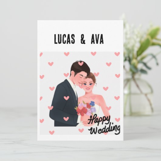 "Echte liefde uitnodigingen" Kaart (Staand voorkant)