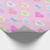 Echte liefde vet roze typografie cadeaupapier (Hoek)