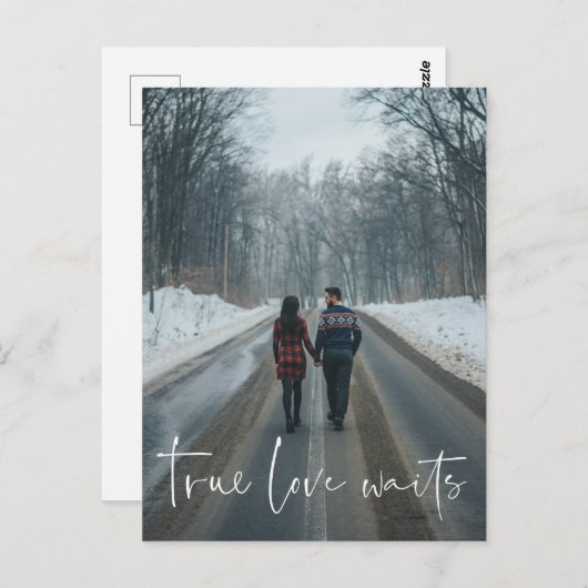Echte Liefde Wacht Uitgestelde Trouwdatum Ansichtk Briefkaart (Voorkant / Achterkant)