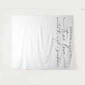 Echte Liefde Wachtte Tijdens Een Pandemie Bruiloft Wandkleed (Voorkant (horizontaal))