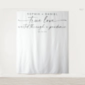 Echte Liefde Wachtte Tijdens Een Pandemie Bruiloft Wandkleed (Voorkant)