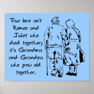 Echte Liefde Wordt Grappig Ouder Romantische Poste Poster