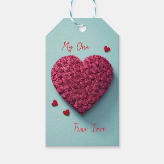 Echte Liefdesbloemhart - Cadeaulabel (Voorkant)