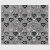 Echte liefdesgrijs verpakkingspapier cadeaupapier (Vlak)