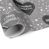 Echte liefdesgrijs verpakkingspapier cadeaupapier (Rol Hoek)