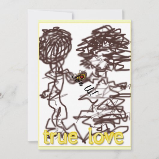 Echte Liefdesuitnodiging Kaart (Voorkant)