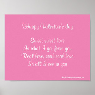 Echte liefdesValentijnsdag Poster