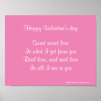 Echte liefdesValentijnsdag Poster