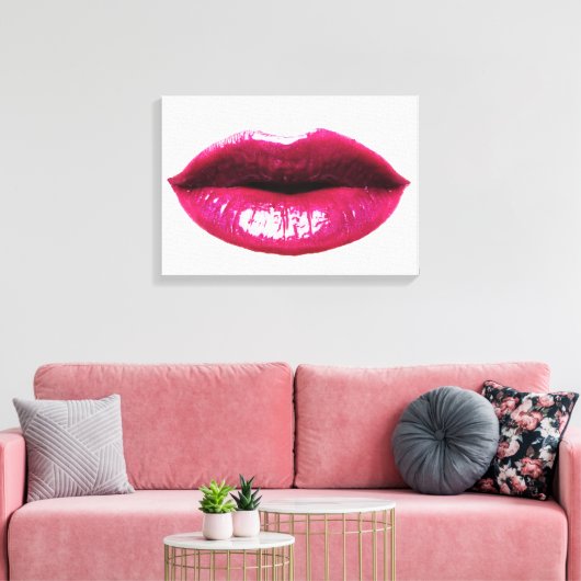 Echte LIps verpakte canvas 20x14" (Insitu (Woonkamer))