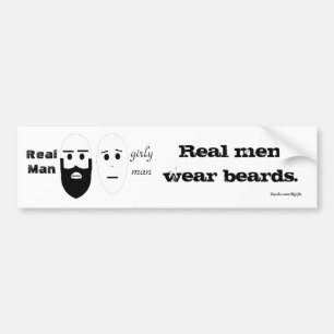 Echte man bumpersticker