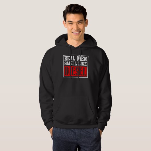 Echte Man die smaakt naar Diesel Funny Car Mechani Hoodie (Voorkant volledig)