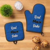 Echte Mannen Bake Ovenwant & Pannenlap Set (Top down)