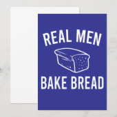 Echte Mannen Bakken Brood - Grappig Bakontwerp Kaart (Voorkant / Achterkant)