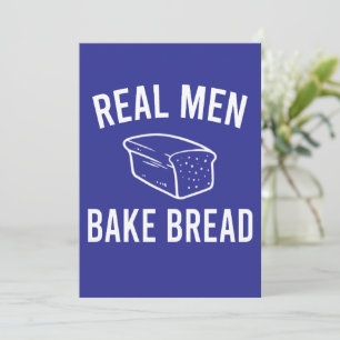 Echte Mannen Bakken Brood - Grappig Bakontwerp Kaart