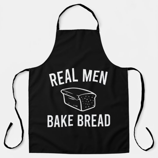 Echte Mannen Bakken Brood - Grappig Bakontwerp Schort (Voorkant)