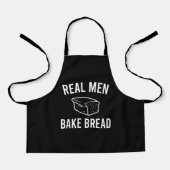 Echte Mannen Bakken Brood - Grappig Bakontwerp Schort (Voorkant)
