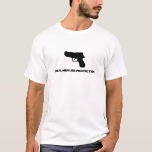 Echte Mannen Beschermingsontwerp gebruiken T-shirt
