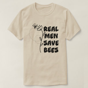 ECHTE MANNEN BESPAAR BEES Behoudster van bijenteel T-shirt
