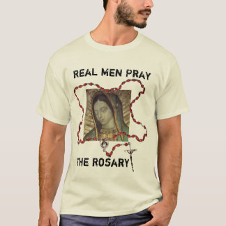 Echte Mannen bidden de Rosary T-shirt