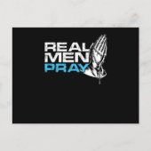 Echte Mannen bidden gelovige gelovigen gelovigen r Briefkaart (Voorkant)