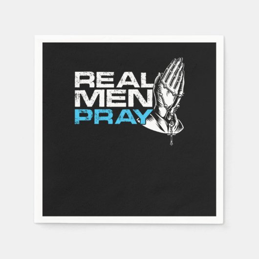 Echte Mannen bidden gelovige gelovigen gelovigen r Servet (Voorkant)