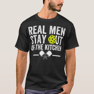 Echte Mannen blijven uit de Keuken Funny Picklebal T-shirt