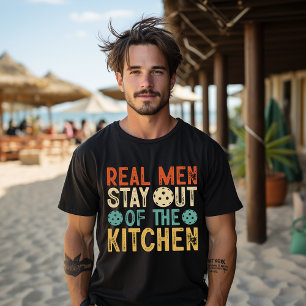 Echte mannen blijven uit de keuken Grappige Pickle T-shirt