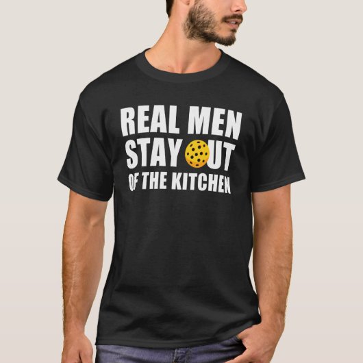 Echte Mannen blijven uit de keuken van de Pickleba T-shirt (Voorkant)