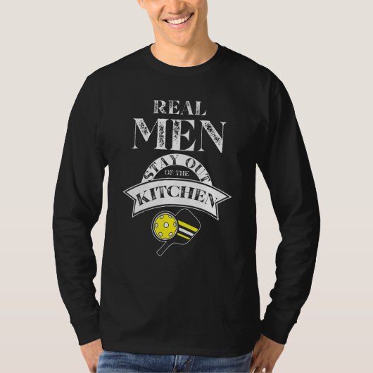Echte Mannen blijven uit de keuken van de Pickleba T-shirt (Voorkant)