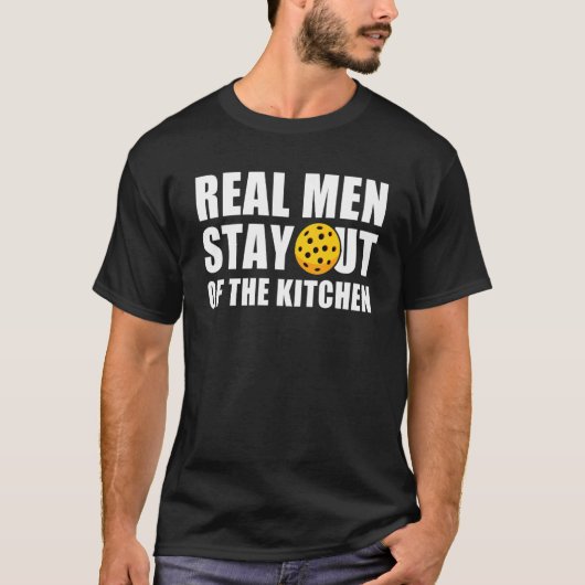 Echte Mannen blijven uit de keuken van de Pickleba T-shirt (Voorkant)