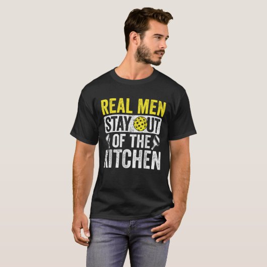 Echte Mannen blijven uit het keukenShirt Picklebal T-shirt (Voorkant volledig)