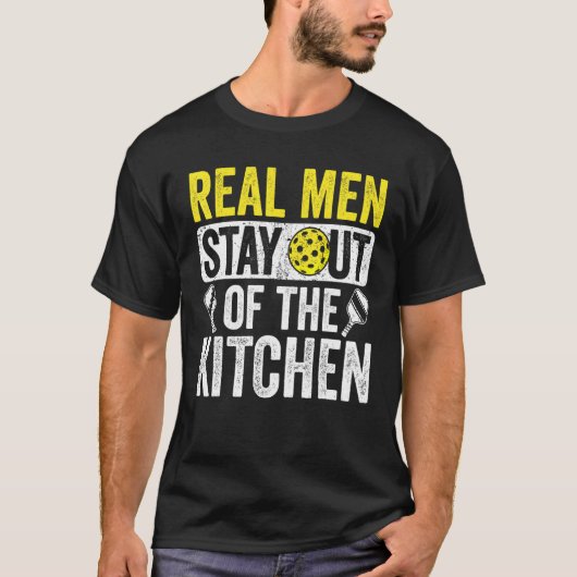 Echte Mannen blijven uit het keukenShirt Picklebal T-shirt (Voorkant)