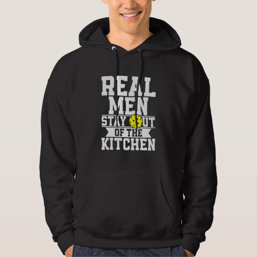 Echte Mannen blijven weg uit de keuken. Hoodie (Voorkant)
