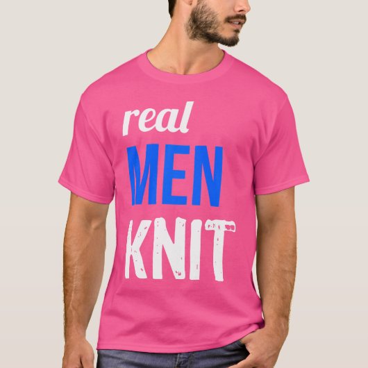Echte Mannen Breien T-shirt (Voorkant)