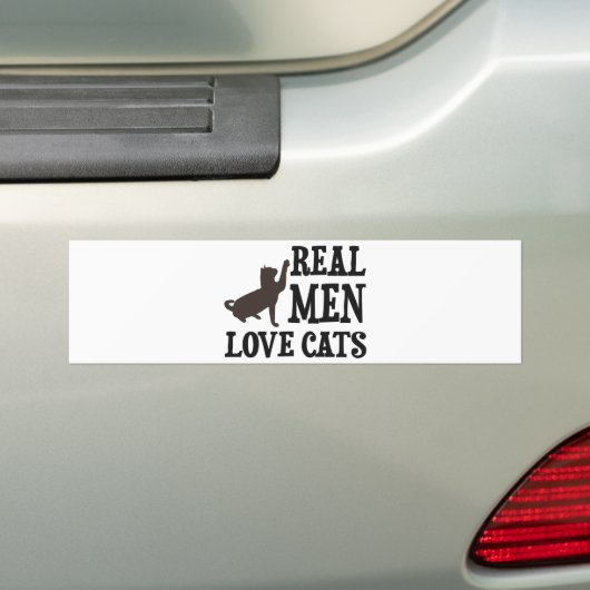 Echte Mannen Bumpersticker (Op auto)