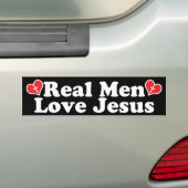 Echte Mannen Bumpersticker (Op auto)