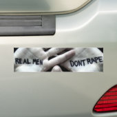 echte mannen bumpersticker (Op auto)