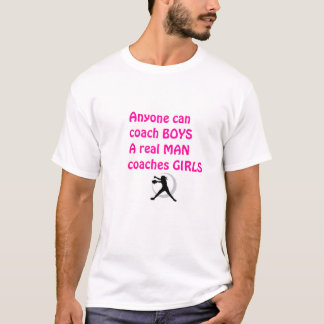 Echte Mannen Coach Girls-Fastpitch Softball T-shirt