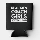 Echte Mannen Coach Meisjes Softbal Pap Shirt Blikjeskoeler (Voorkant)