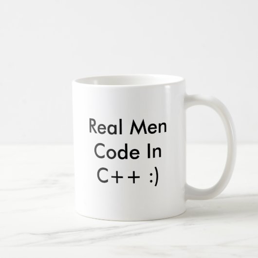 Echte Mannen Code in C++:) Koffiebeker - Gepersona Koffiemok (Rechts)