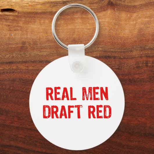 Echte Mannen Concept Red Sleutelhanger (Voorkant)