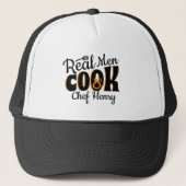 Echte Mannen Cook Black Trucker Pet (Voorkant)